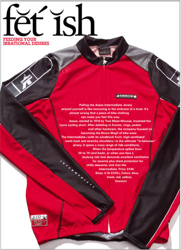 Assos Intermediate Jersey - Bicycling Magazine, September 2002